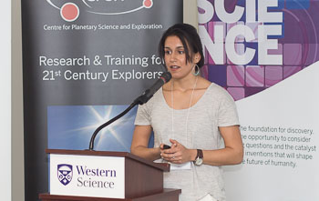 Bianca D'Aoust spoke on  "Mapping Central Uplifts in Martian Craters"