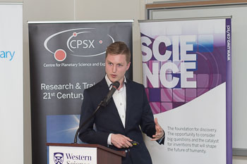 Ian Pritchard spoke on "Crater detection and planetary image analysis"