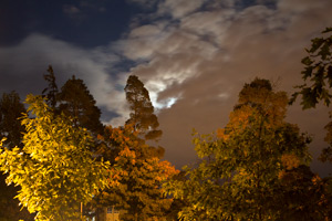 Clouds move in