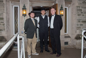 Volunteers dressed in period attire.