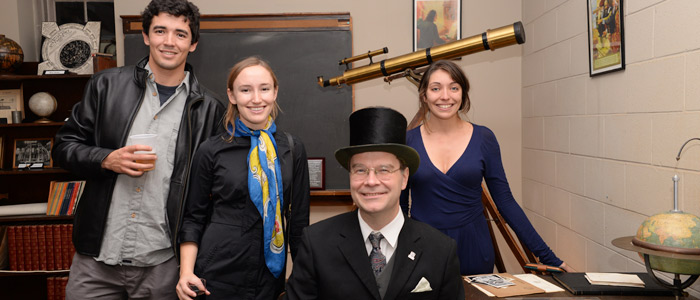 W.G. Colgrove's grandchildren Jeffrey, Laura and Sarah with H.R. Kingston.