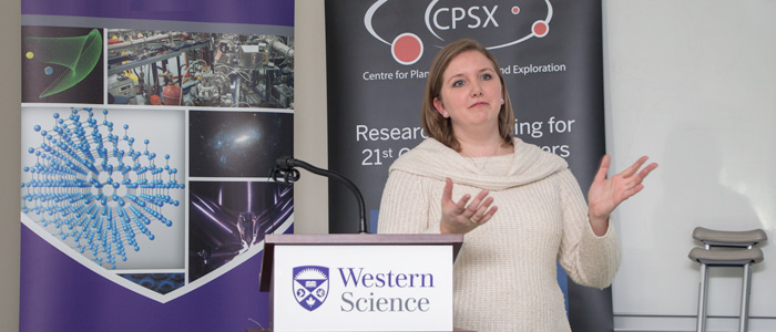 Dr Stefanie Milam of NASA giving the keynote presentation.