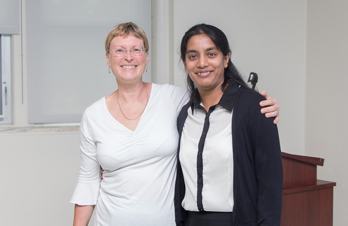 Sivayini Kandeepan (right) with supervisor Prof. Silvia Mittler (left).
